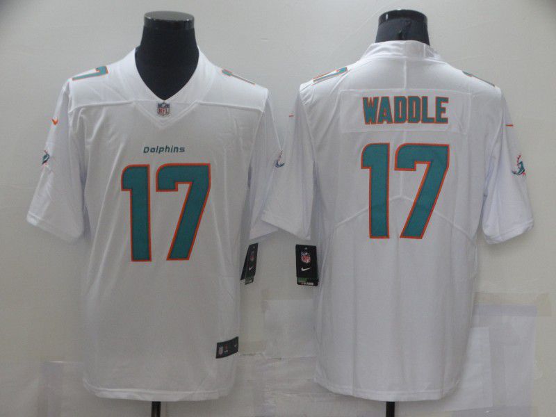 Men Miami Dolphins #17 Waddle White Nike Vapor Untouchable Limited 2021 NFL Jersey->jacksonville jaguars->NFL Jersey